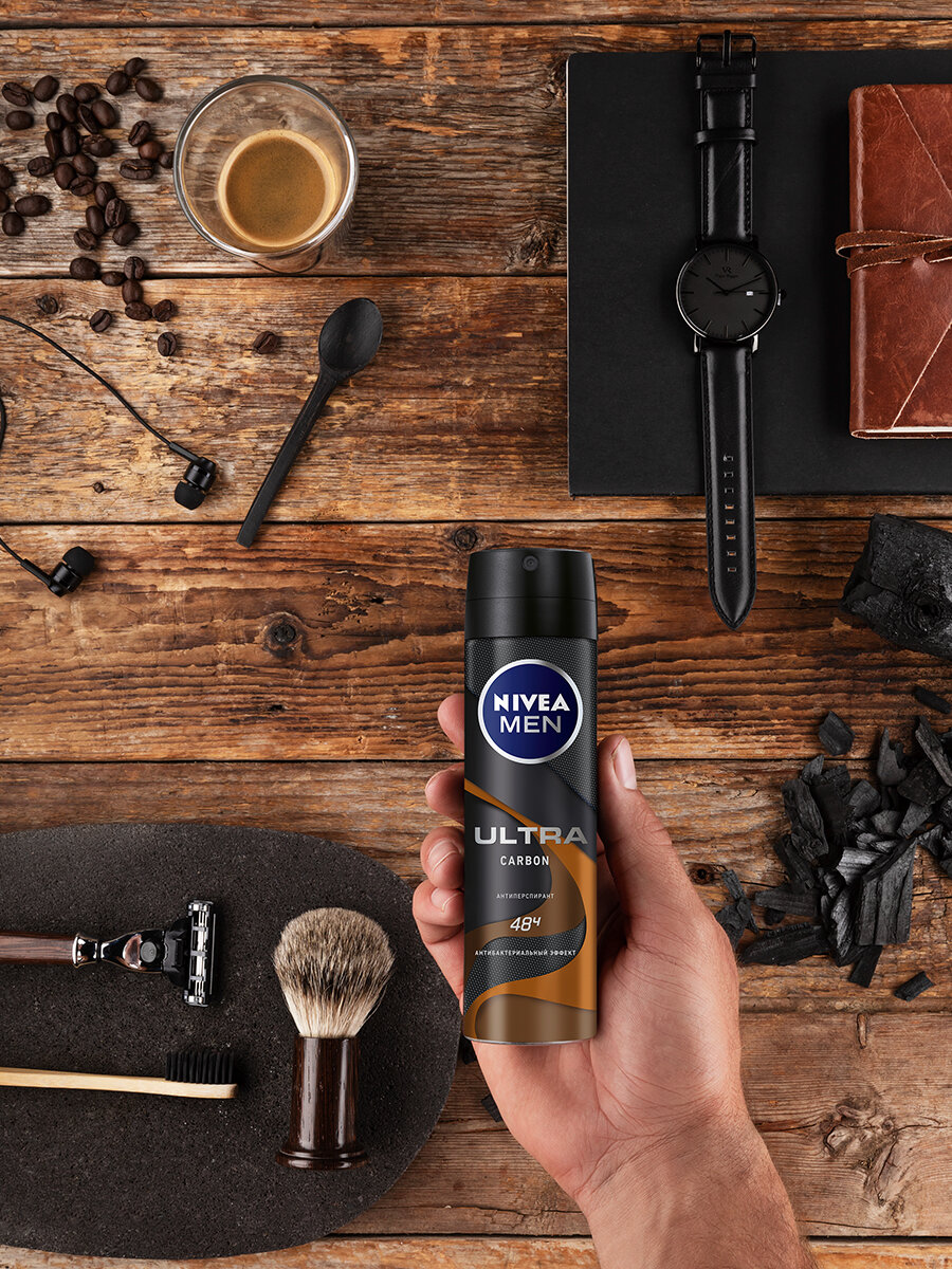 Антиперспирант-спрей Nivea Men Ultra Carbon, 150мл - фото №2