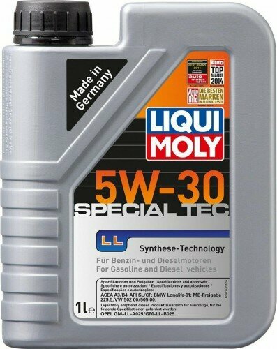 Масло моторное LIQUI MOLY SAE 5W30 Special Tec LL 1 л 8054 синтетическое, бут