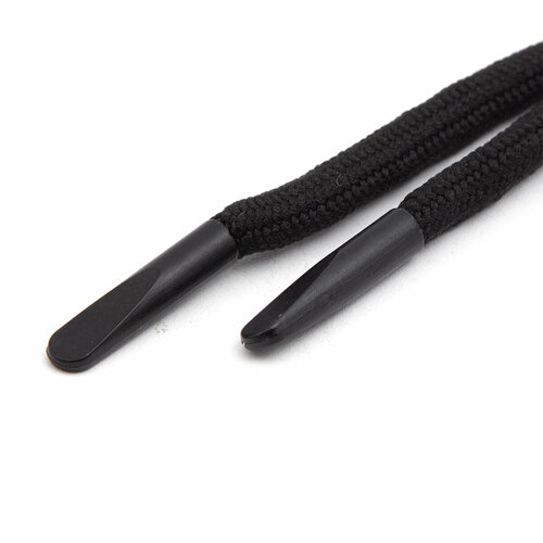 6220-0133 Шнурки круглые с металлическим наконечником 4мм150см 2 штупак черный 200₽