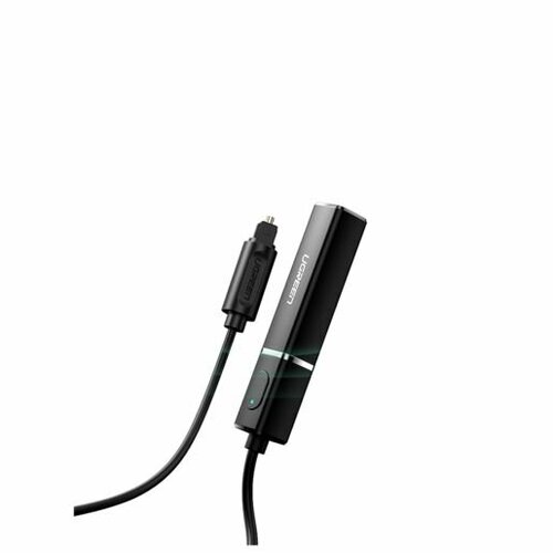 Передатчик Bluetooth UGREEN CM150 (50213) Bluetooth 5.0 Transmitter Audio Adapter With Fiber Optic Plug. Цвет: черный. usb bluetooth transmitter 2 in 1 bluetooth 5 0 tv computer wireless audio bluetooth adapter