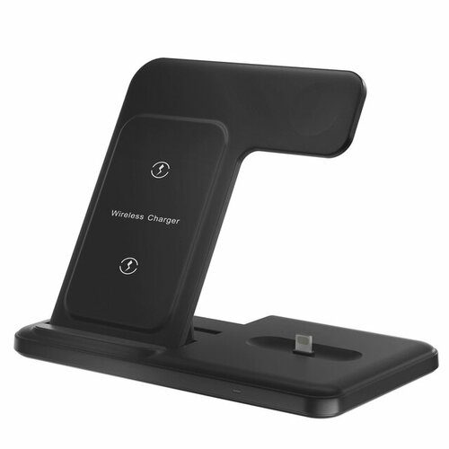 Беспроводное зарядное устройство 3 в 1 для iPhone&Pods&Watch 15 Black беспроводное зарядное устройство 3 в 1 для iphone white