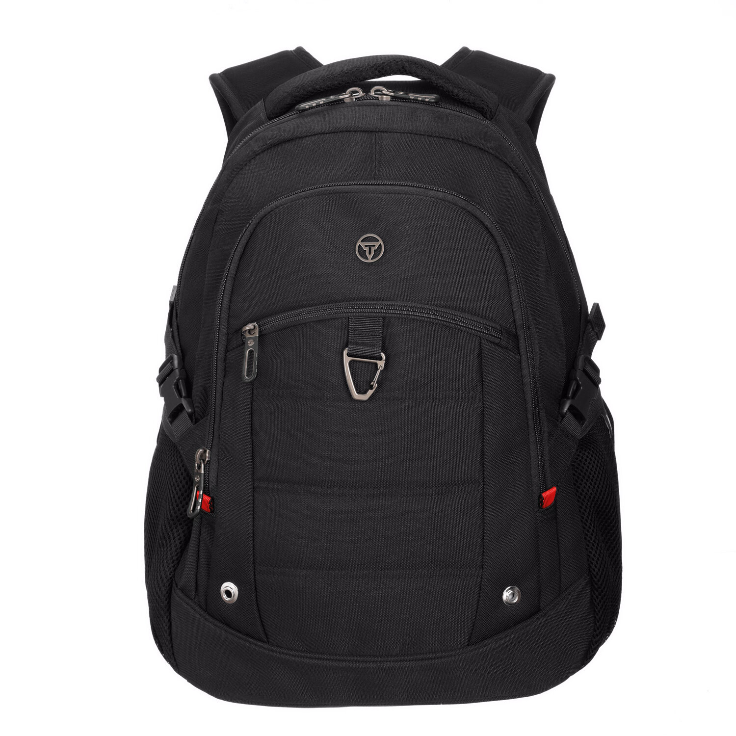 Городской рюкзак TORBER XPLOR T9660 с отделением для ноутбука 15", черный, полиэстер, 46.5х32.5х15.5 см, 24 л