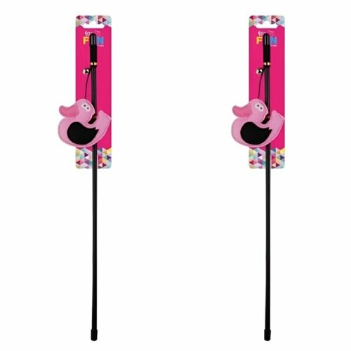 Fauna International Игрушка-дразнилка для кошек, Утенок, 45см, 2шт