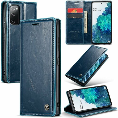 Чехол-книжка MyPads для Samsung Galaxy S20 FE, синий чехол книжка samsung galaxy s20 fe
