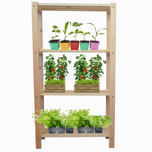 Стеллаж для рассады, стеллаж для хранения 63*20*114 см 4 полки массив сосны