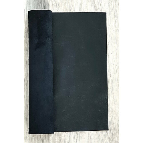 Натуральная итальянская кожа черного цвета производства Monpel Italia, артикул Montecarlo - Формат А4