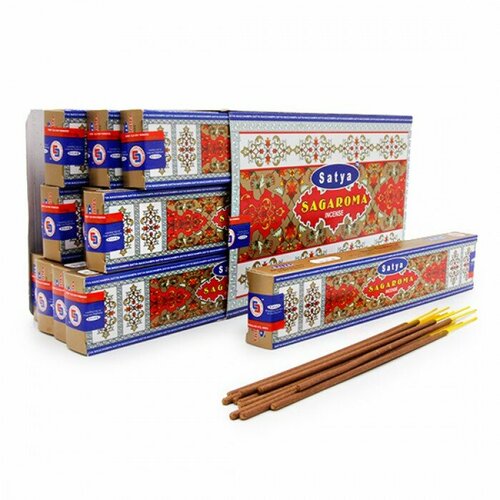 Satya SAGAROMA (Благовония сагарома, Сатья), 15 г. благовоние сагарома sagaroma incense sticks satya сатья 15г