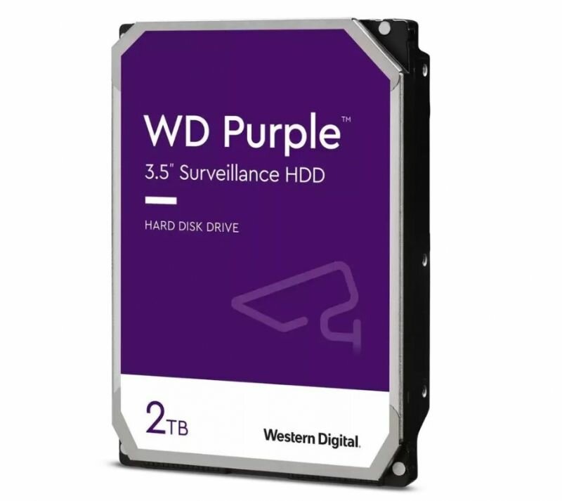 Внутренний HDD диск WD Purple 2TB, SATA3, 3.5" (WD23PURZ)