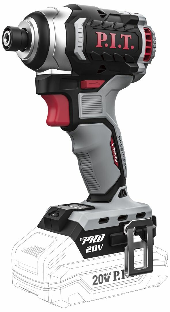 фото Винтоверт бесщеточный P.I.T. IMPACT PSD20H-170A SOLO, ударный
