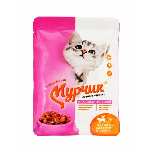 Для кошек с мясным ассорти 75гр х 35шт