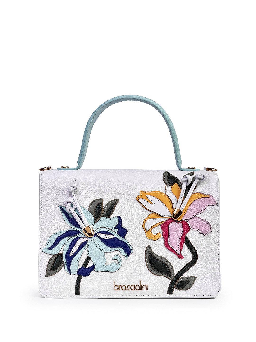 фото Сумка с аппликацией цветы Braccialini