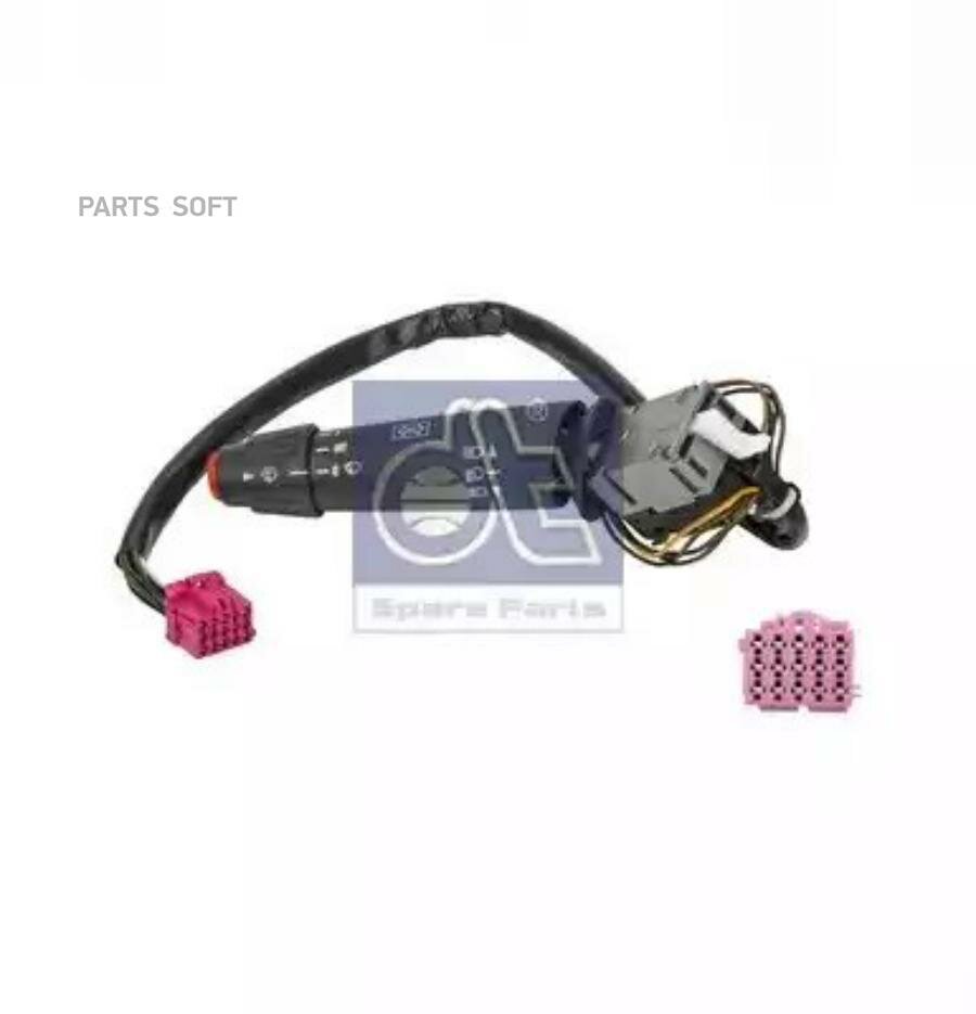 DT SPARE PARTS 462068SP Перекючатеь поворотов Actros/Axor/Atego/Transporter/Bus 7C45 (черный рычаг)