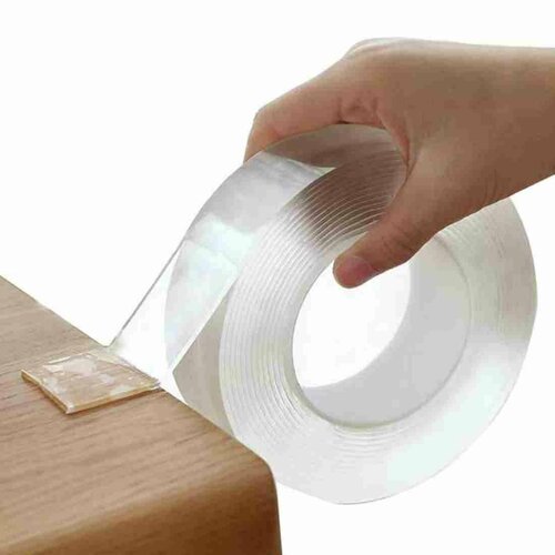 Лента клейкая двухсторонняя нано-скотч многоразовая прозрачная 2 мм30 мм1 м belais 21816 285₽
