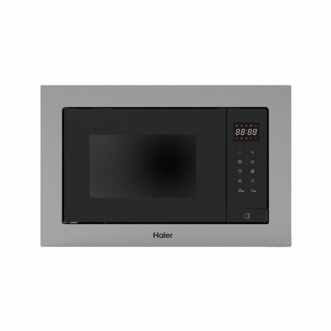 Микроволновая печь Haier HMX-BTG207X, встраиваемая, с грилем, серебристая