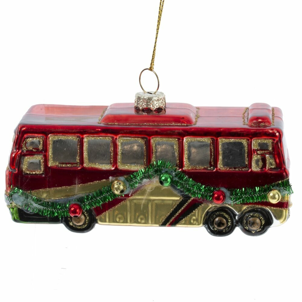 Елочная игрушка Автобус, 12х5,5х7 см KSM-812270