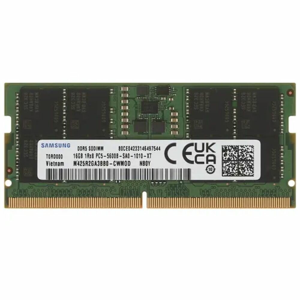 Модуль памяти SO-DIMM DDR5 16Gb PC44800 5600Mhz Samsung (M425R2GA3BB0-CWM) — фото 1