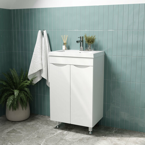 Тумба с раковиной для ванной комнаты FAURAplus, Амели 50, напольная