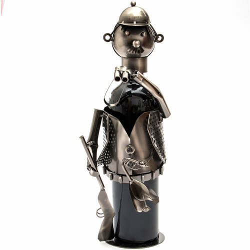 Подставка под бутылку металлическая Охотник держатель для бутылки вина подарочный 970₽