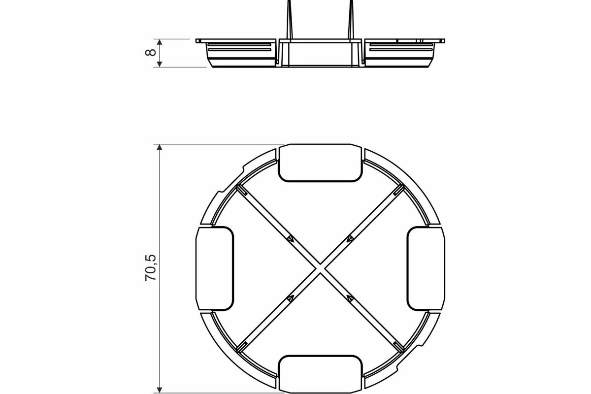 KOPOS Заглушка 10шт ZV 68_AB — фото 1