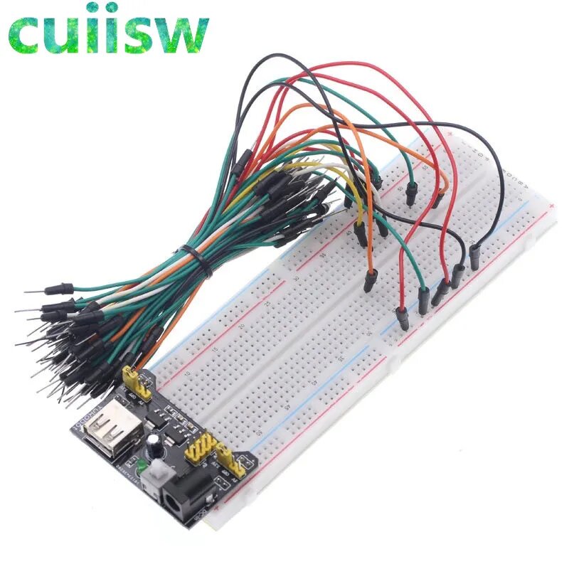 Cuiisw MB-102 макетная плата 830 точек, MB-102 Black Kit