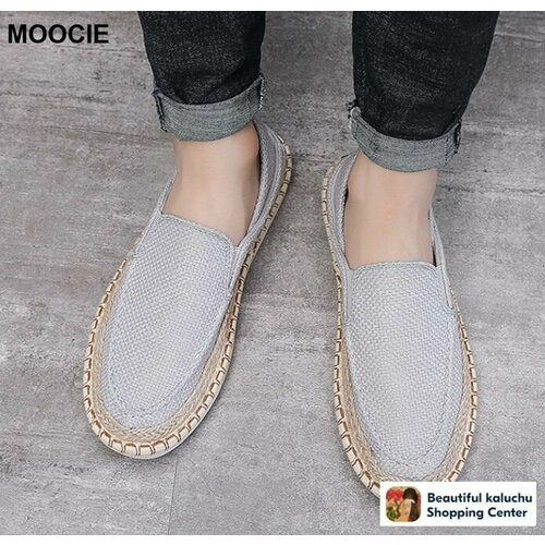 фото Эспадрильи moocie, размер cn41 (длина стопы 25-25.5 см), серый