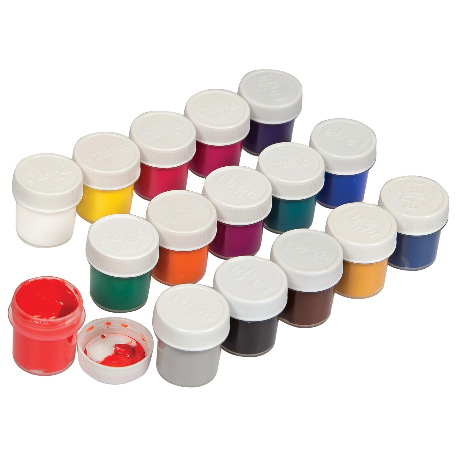 Гуашь гамма "Мультики" 16 цветов 20мл в баночках в картонной упаковке — фото 1