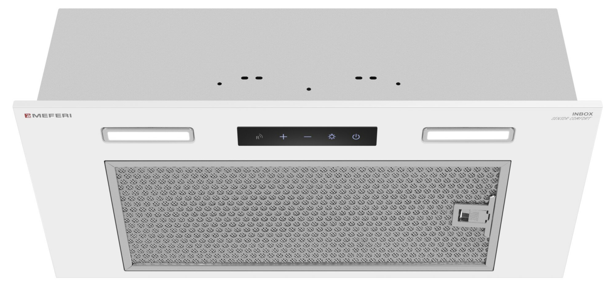 Изображение Вытяжка кухонная MEFERI INBOX60WH SENSOR COMFORT на 60 см встраиваемая, белая, производительность 950 м3/ч, 3 скорости