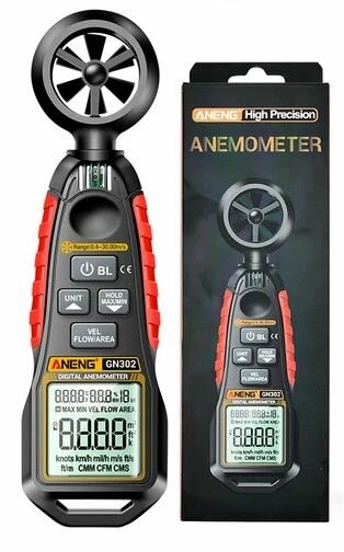 Анемометр гигрометр термометр GN302 цифровой измеритель скорости ветра