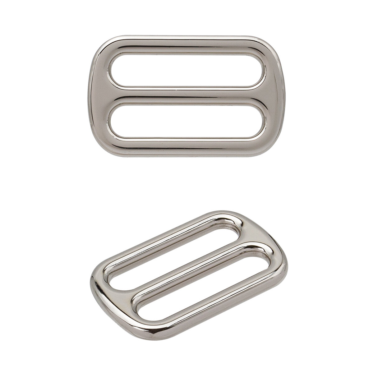 Рамка регулятор для сумок и одежды, литая металлическая, 20 мм (26 х 16 мм), цвет серебристый, 6 штук