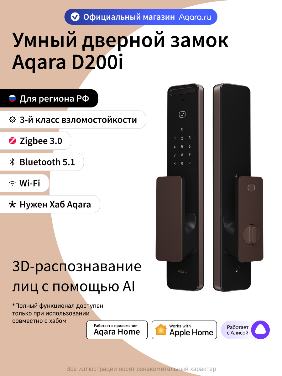 Умный дверной замок Aqara D200i ML-D01D, Zigbee 3.0, Bluetooth 5.1