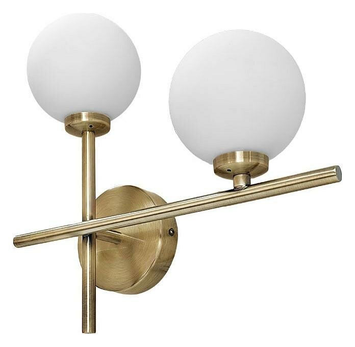 Бра Arte Lamp Bolla-Piccolo A3989AP-2AB цвет плафона подвески Белый, цвет арматуры Бронза