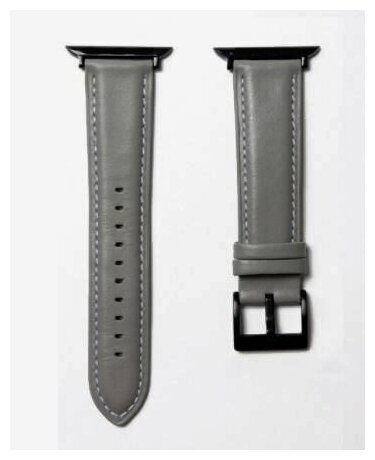 Ремешок для Apple Watch 38mm CBIW35 кожаный с силиконом grey