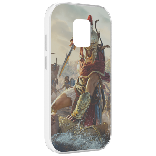 Чехол MyPads Assassin's Creed Odyssey Kassandra мужской для UleFone Power Armor 14 / 14 Pro задняя-панель-накладка-бампер