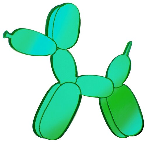 Брошь MONOLAMA Собака из воздушных шариков, зеленый