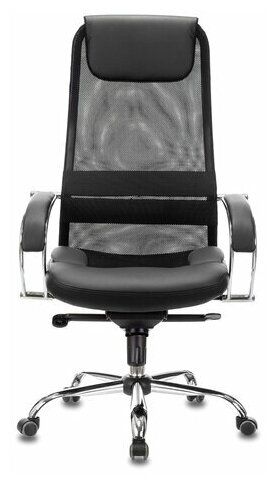 Кресло офисное BRABIX PREMIUM "Stalker EX-609 PRO", хром, мультиблок, ткань-сетка/экокожа, черное, 532416, EX609PRO_532416 - фотография № 3