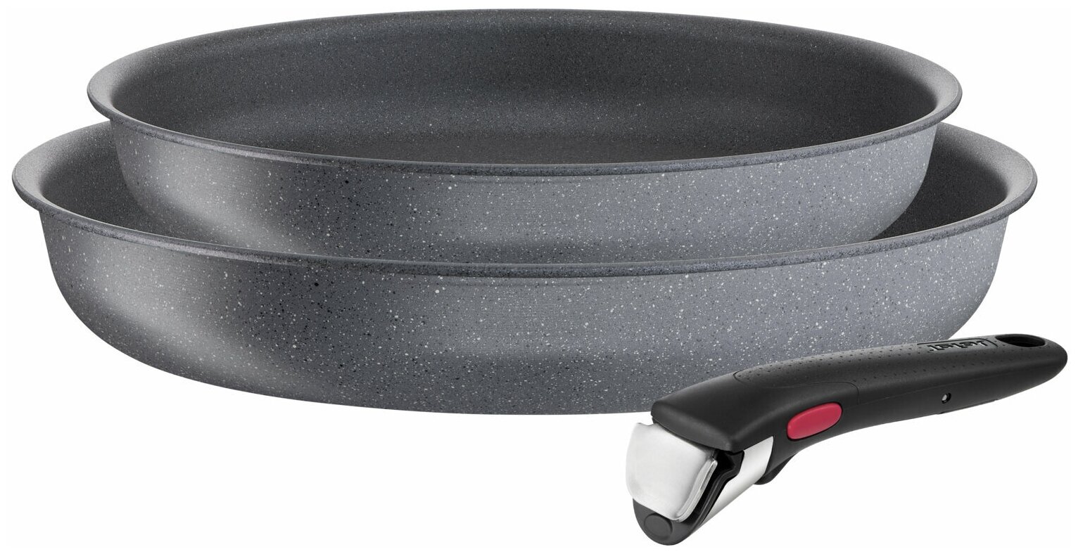 Набор посуды со съемной ручкой Tefal Ingenio Natural Force L3969102, 3 предмета, 24/28 см, с антипригарным покрытием, подходит для индукции - фотография № 13