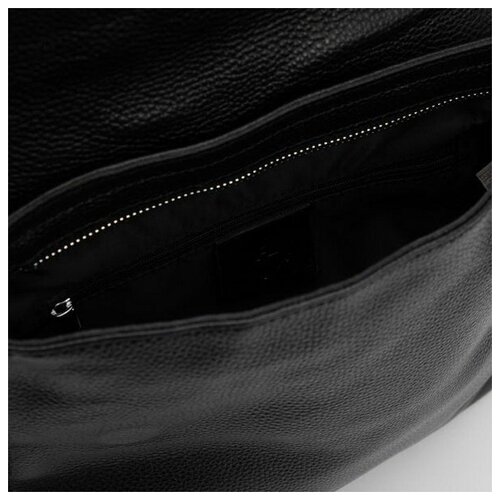 фото Планшет мужской на молнии, наружный карман, регулируемый ремень, цвет чёрный