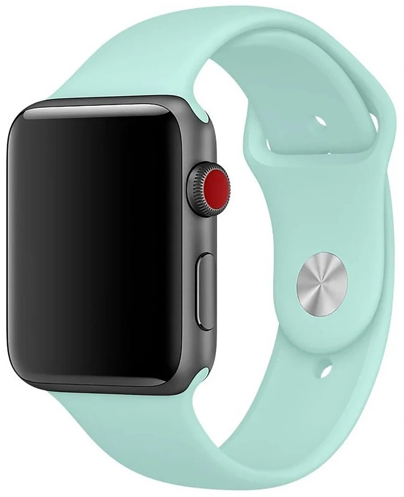 Силиконовый ремешок для Apple Watch 42 мм/44 мм (Эпл Вотч), Мятно-зеленый