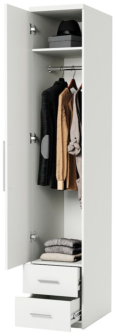 Шкаф для одежды с ящиками Шарм-Дизайн Мелодия МШЯ-11 50х60х220 белый