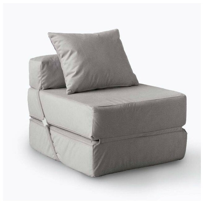 Кресло кровать Mypuff размер ХXXХL мебельный велюр, сталь