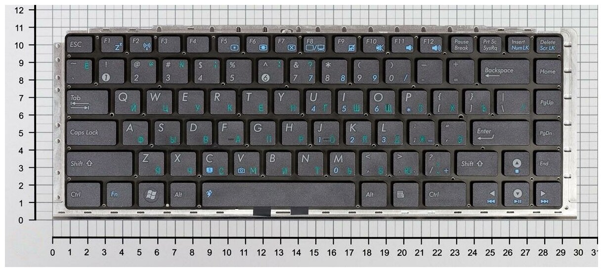 Клавиатура для ноутбука Asus UX30 русская черная