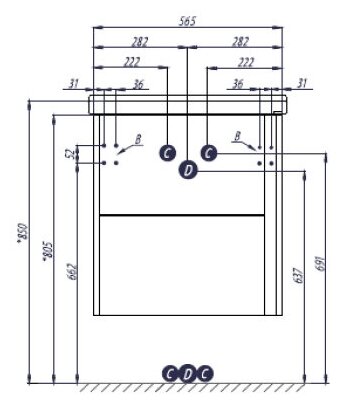 Тумба подвесная Акватон Стоун 60 грецкий орех 1A231401SXC80 - фотография № 4