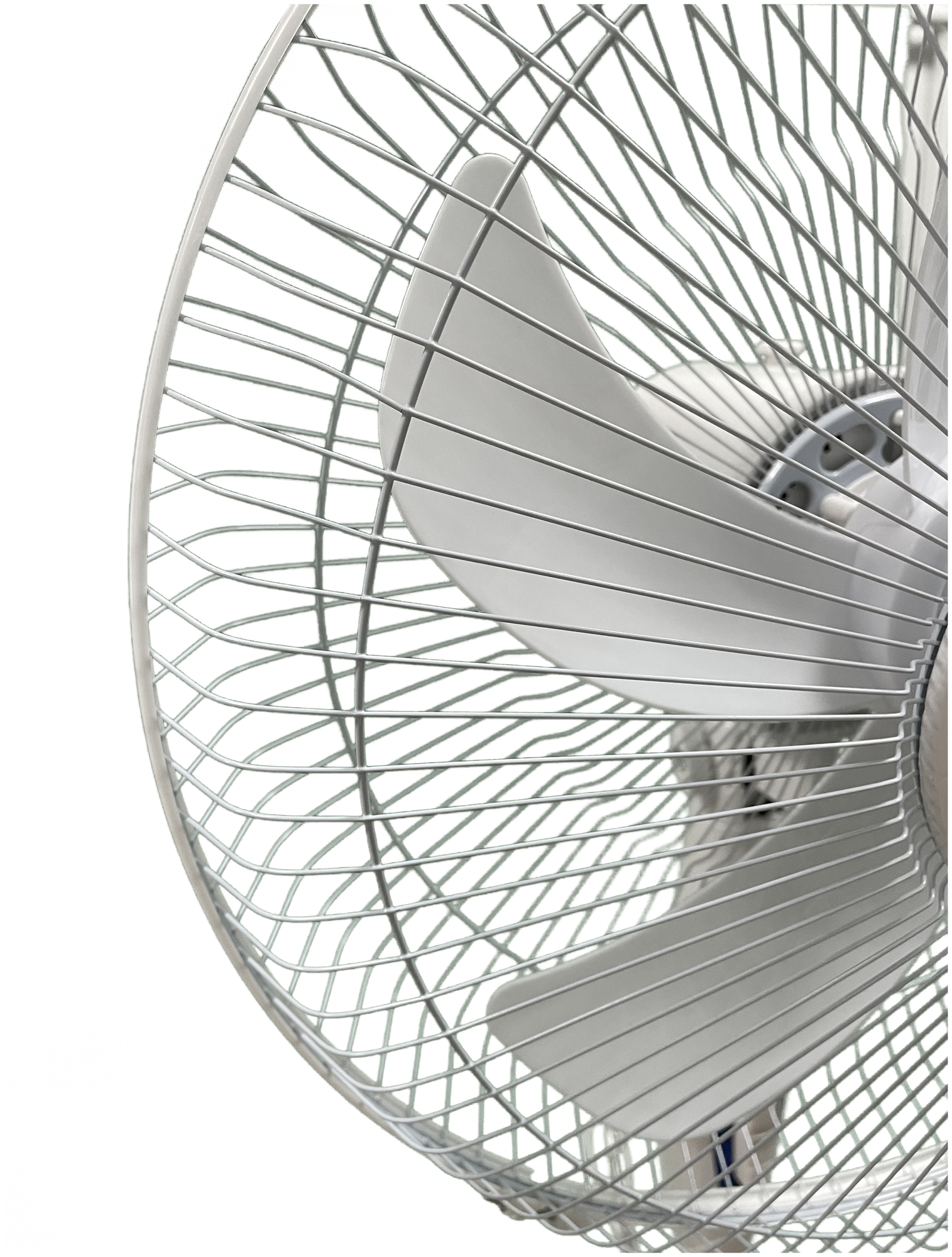 Напольный вентилятор Haifisch 3 режима 100-117 см., бело-синий - фотография № 5