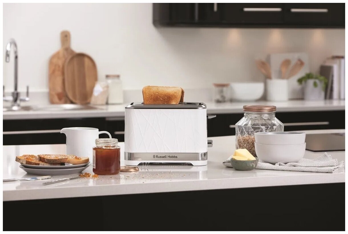 Тостер Russell Hobbs 28090-56 Structure 2S Toaster White - фото №7