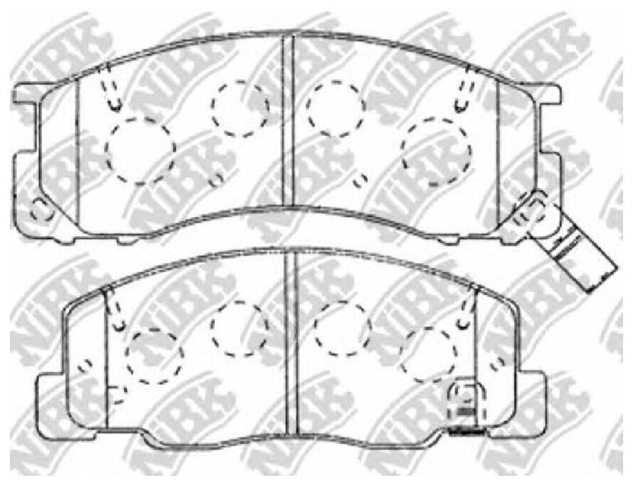 Колодки тормозные дисковые, NIBK PN1405