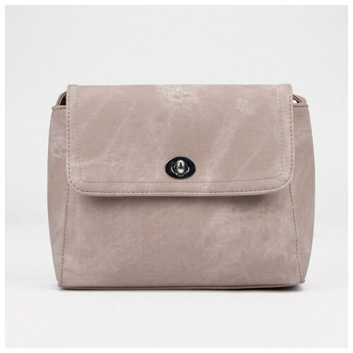 фото Сумка-мессенджер на клапане, цвет пудра miss bag