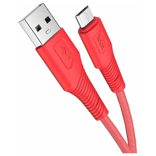 Кабель USB HOCO X58 Airy, USB - MicroUSB, 2.4А, 1 м, красный