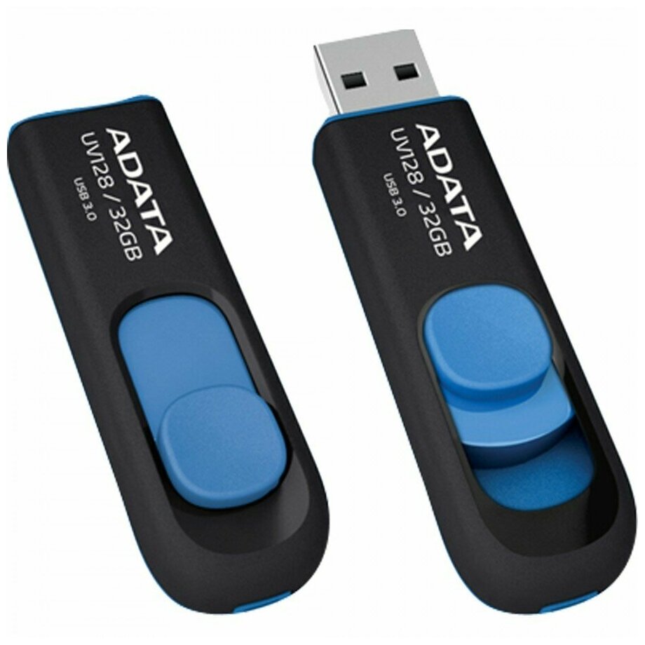 USB Flash Drive 32Gb - A-Data DashDrive UV128 USB 3.0 Blue AUV128-32G-RBE