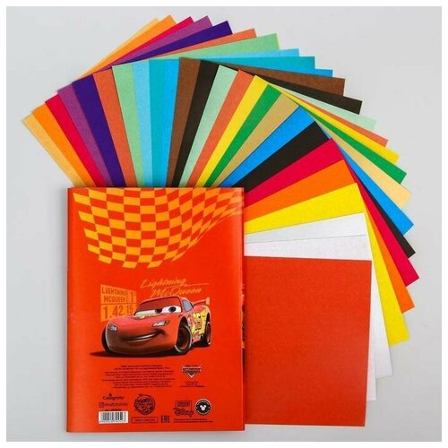 Набор Маккуин А5 10 л немелованого картона 220 гм2 16 л бумаги 48 гм2 Тачки 251₽