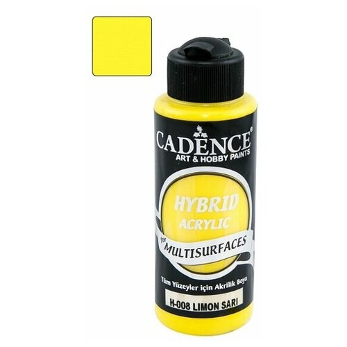 Акриловая краска Cadence Hybrid Acrylic Paint, 120 ml. Lemon Yellow H-008 seresstore artdeco acrylic wood paint 500 ml lemon yellow